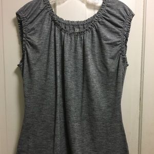 Black and Silver Sleeveless top by Ann Taylor Loft